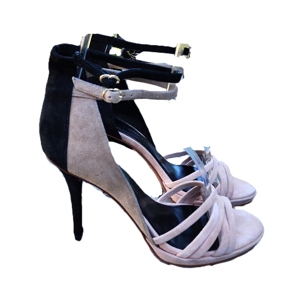 10 Crosby Derek Lam Jules Colorblock Suede Ankle Strap Heels 9.5 - Picture 3 of 12